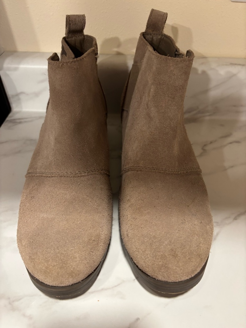 Sorel Emilie Chelsea Women's Suede Cattail Tan Ankle Boots I Size 4 - Picture 5 of 8